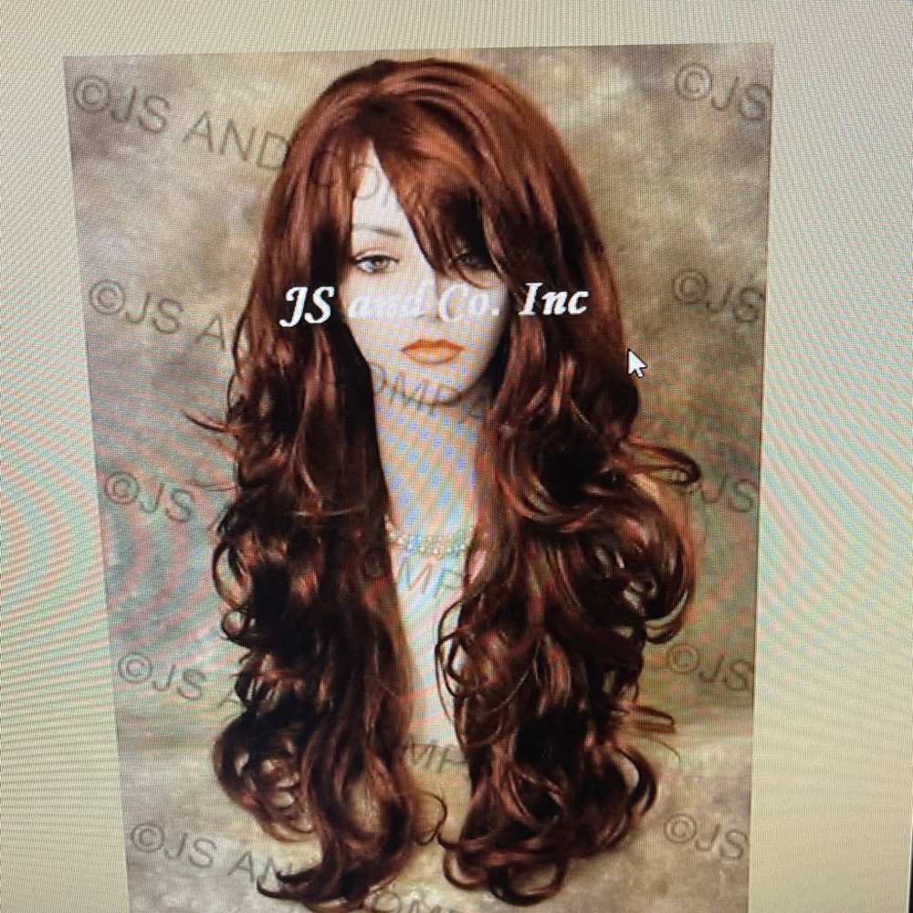 Long Wavy Layered Wig With Bangs With Off Center Part
